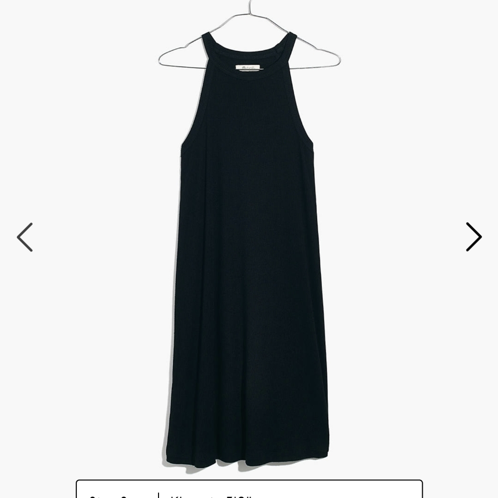 NWOT Made well black ribbed sleeveless dress SIZE XS